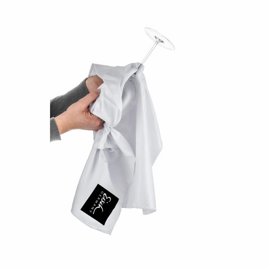 Eisch Gläserpoliertuch 2er Set, Poliertuch für Weingläser, Microfaser, Weiß, 50 x 60 cm, 30094200