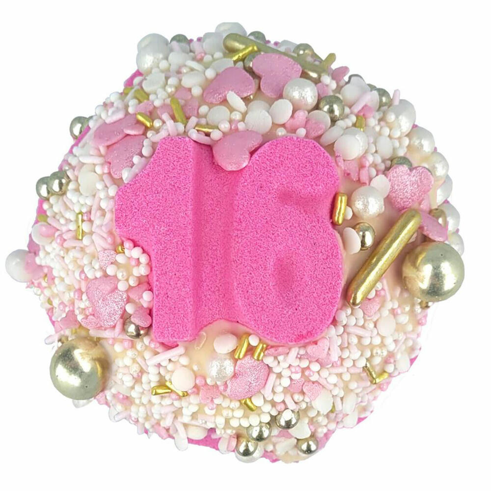 Bomb Cosmetics Candle with Bath Bomb Glow Up Birthday Babe, Scented Candle, Bath Bomb, Pink, PBIRBAB04