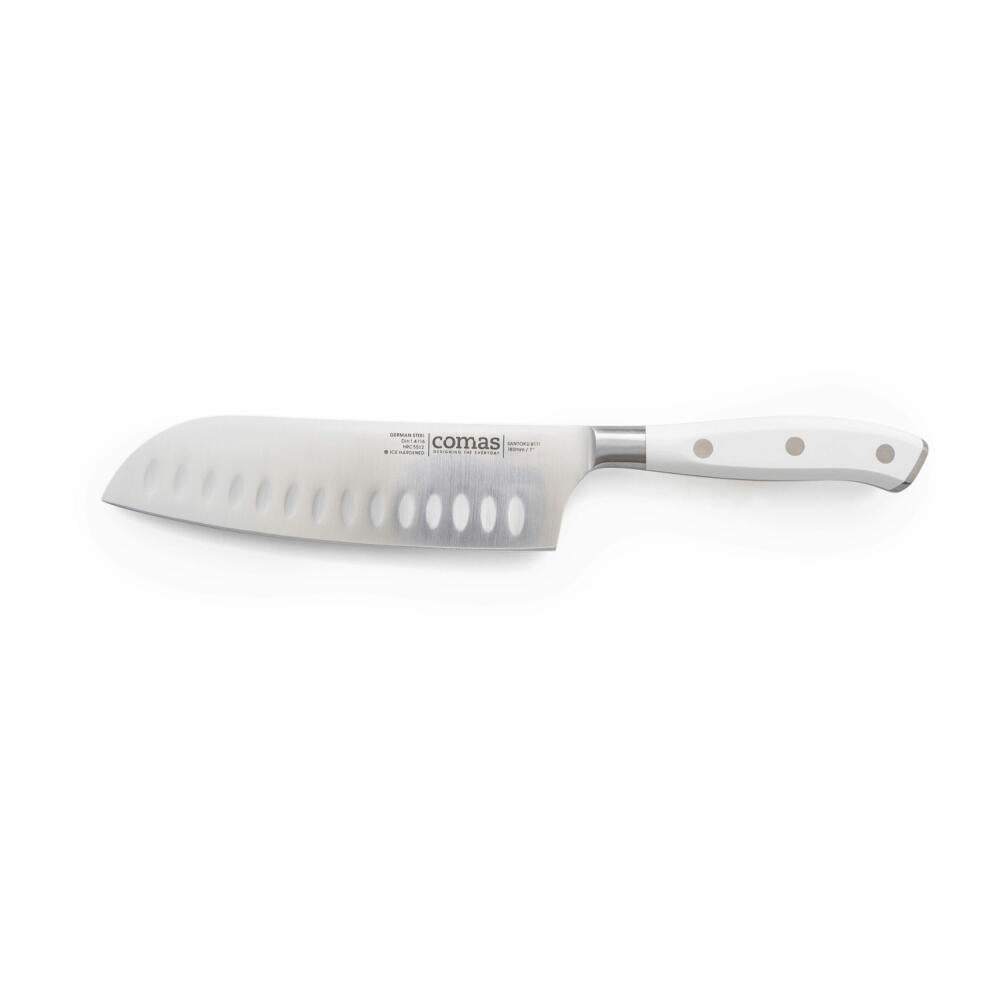 Comas Santoku knife Marble, Asian kitchen knife, 18 cm blade length, stainless steel, 8111