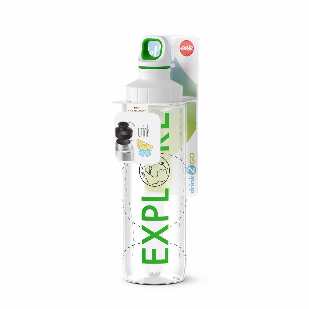 EMSA Drink2Go TRITAN Trinkflasche Explore, Wasserflasche, Flasche, 0.7 L, N30312