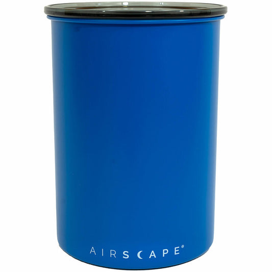 Airscape Edelstahl-Aromabehälter Mittel, Kaffeedose, Aufbewahrungdose, Edelstahl, Blau Matt, AS2907