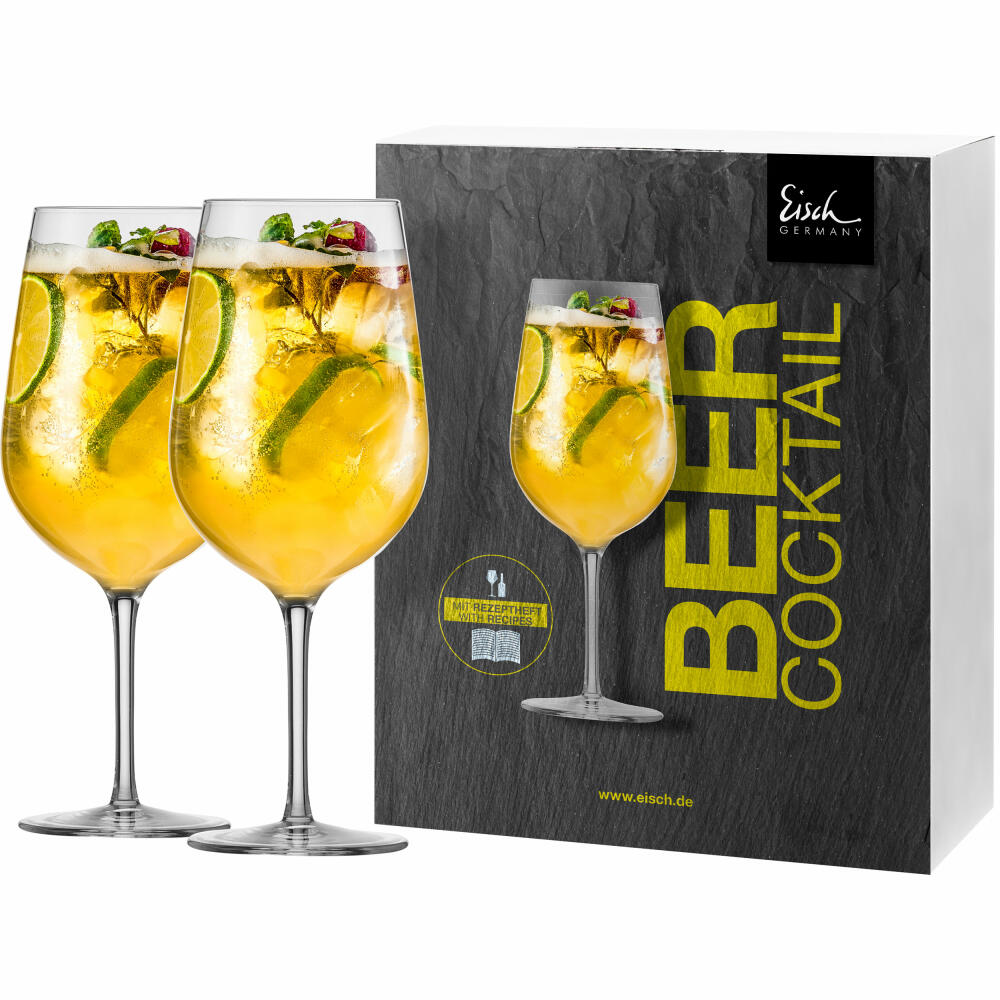 Eisch Biercocktailgläser Beer Cocktail, 2er Set, Bierkelch, Cocktailglas, Trinkglas, Kristallglas, 655 ml, 25508000