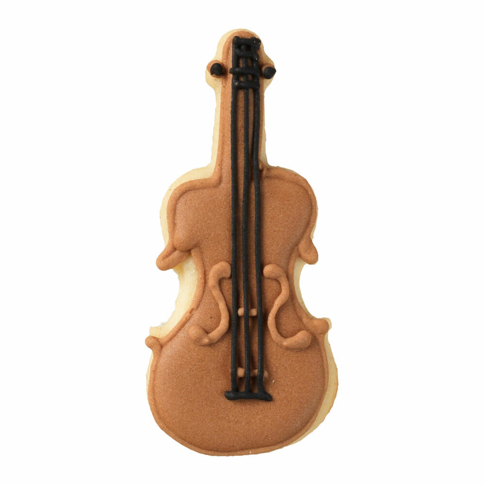 Birkmann cookie cutter violin, cookie cutter, cookie cutter, biscuit cutter, stainless steel, 7 cm, 198029