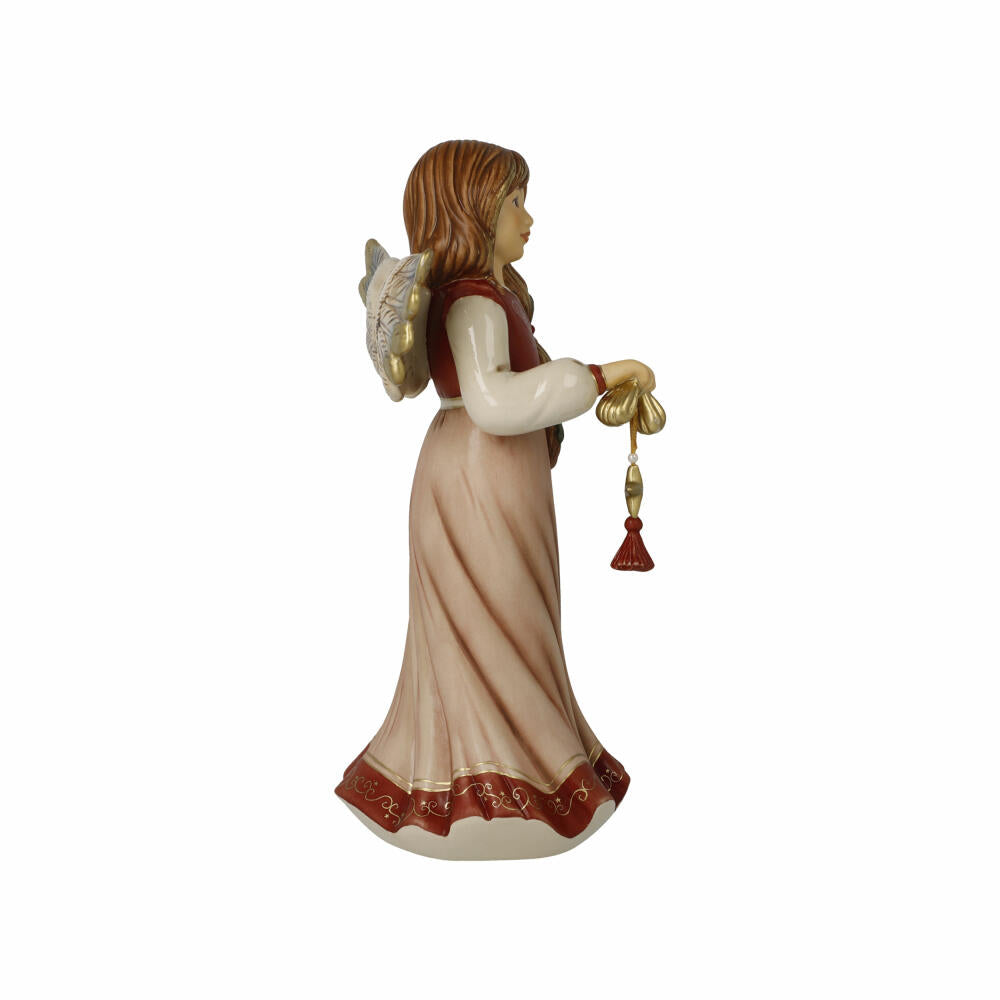 Goebel Angel Sparkling Christmas Star, Decorative Figure, Stoneware, Bordeaux, 26 cm, 41687291