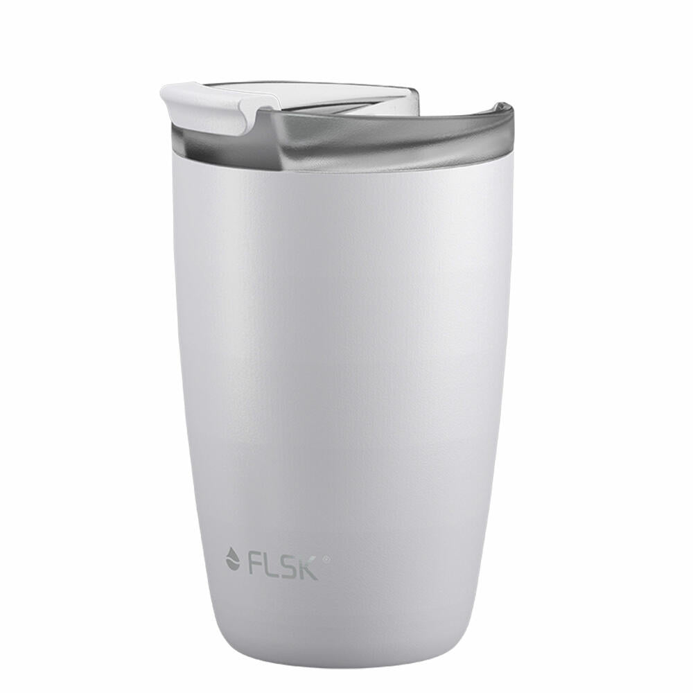 FLSK CUP Coffee To Go Mug White, Coffee Mug, Insulated Mug, Thermo Mug, Stainless Steel, 350 ml, 1030-0350-0010