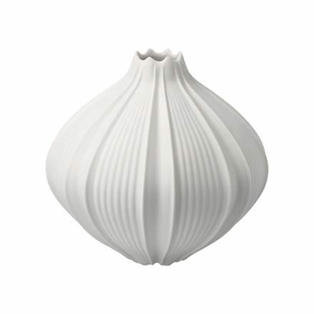 Goebel Vase Bahar, flower vase, decorative vase, bisque porcelain, bisque white, H 12 cm, 14005691