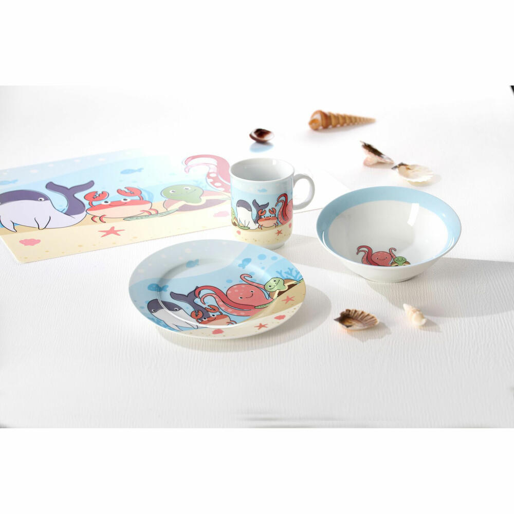 Ritzenhoff &amp; Breker Underwater World Plate, Children's Plate, Dinner Plate, Children, Porcelain, Ø 19 cm, 426526