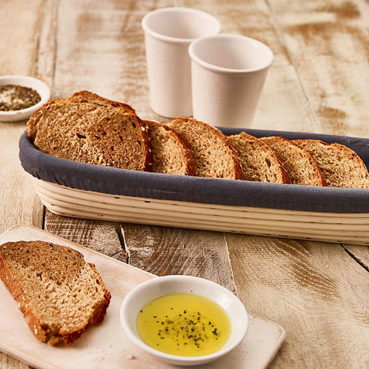 Birkmann Bezug für Gärkörbchen, länglich, schmal, passend für Artikel 209022, Körbchenbezug, Baumwolle, Schwarz, 700659