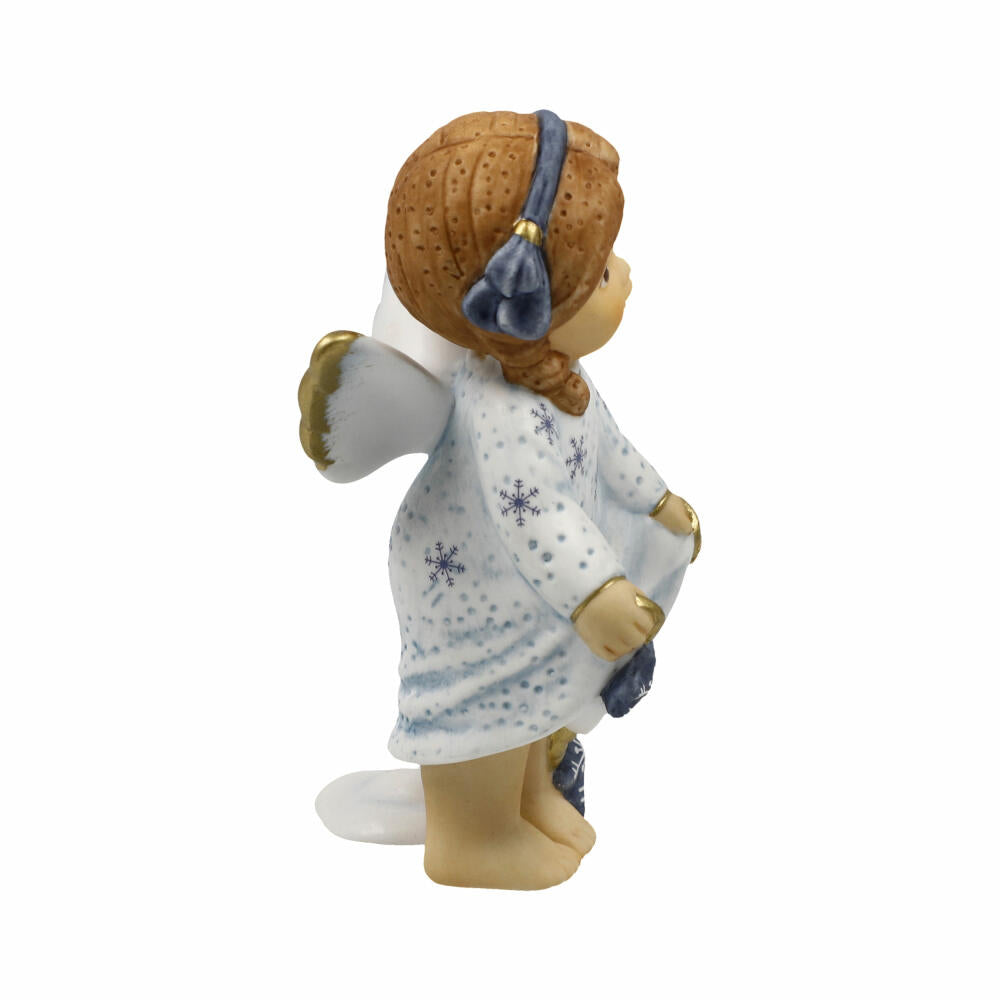 Goebel Angel Winter Magic, decorative figure, biscuit porcelain, colored, 10 cm, 11751071