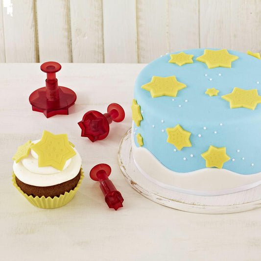 Birkmann Ausstechformen- Set Sterne, 3-tlg., Ausstecher, Plätzchenform, Keks, Plätzchen, Kunststoff, 160491