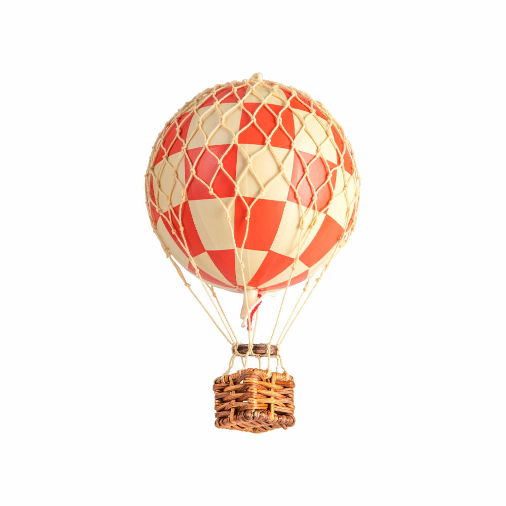Authentic Models Hängedekoration Floating in the Skies Check Red, Ballon, Rattan / Papier / Kunststoff, AP160CR