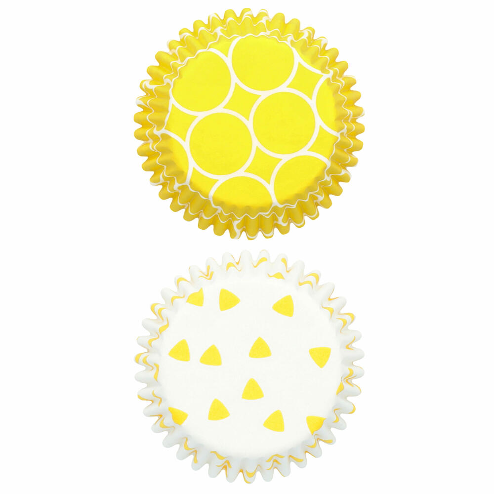 Birkmann paper baking cups, 100 pieces, baking cups, muffin baking pan, muffin pan, yellow, Ø 7 cm, 444997