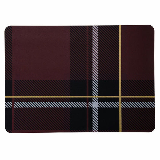 ASA Selection tartan Tischset Rot, Platzmatte, Platzdeckchen, PVC Lederoptik, 33 x 46 cm, 7891420