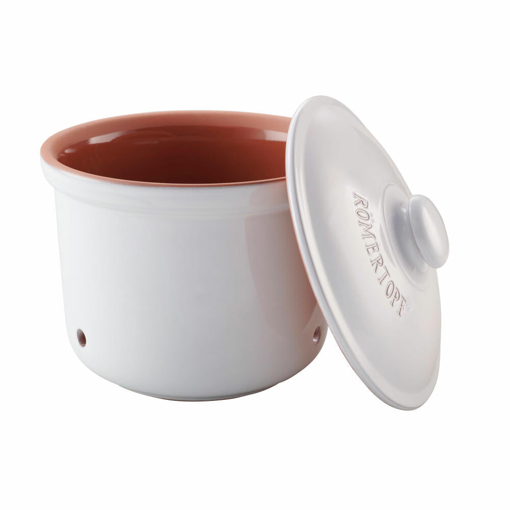 Römertopf Freshness Pot MAXI PLUS, Storage Pot, Potato Pot, Natural Clay, White, 5.5 L, 416 04