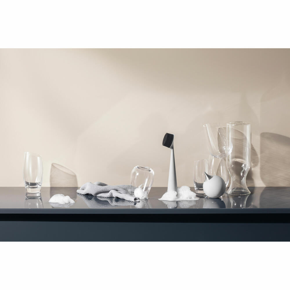 Eva Solo Spülbürste Marble Grey, Abwaschbürste, Bürste, Silikon, Kunststoff, Nylon, Stahl, Grau, 530686