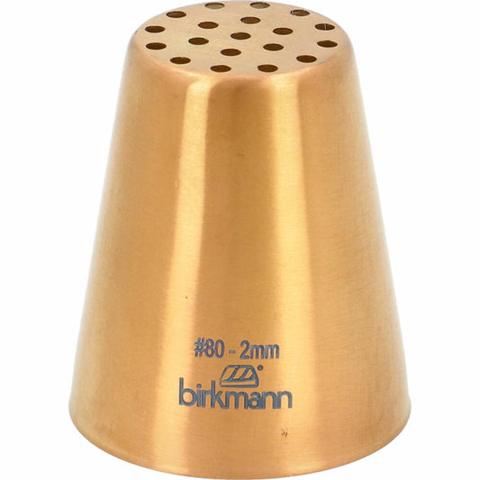 Birkmann spaghetti nozzle no. 80, piping nozzle, decorating nozzle, baking accessories, stainless steel, copper-colored, Ø 2 mm, 409132