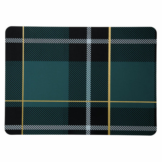 ASA Selection tartan Tischset Petrol, Platzmatte, Platzdeckchen, PVC Lederoptik, Türkis, 33 x 46 cm, 7890420