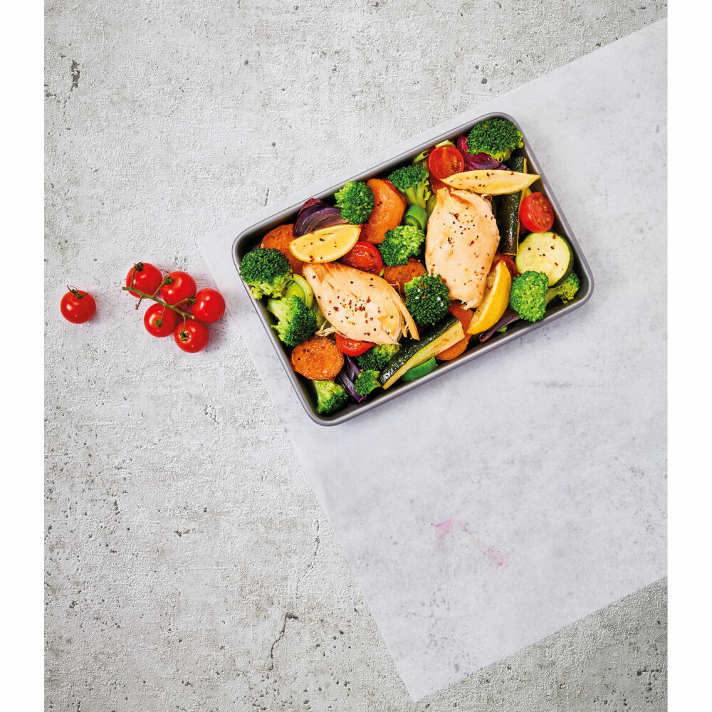 Birkmann Bakers Best oven tray, size S, baking tray, oven dish, carbon steel, 25 x 17 cm, 886384