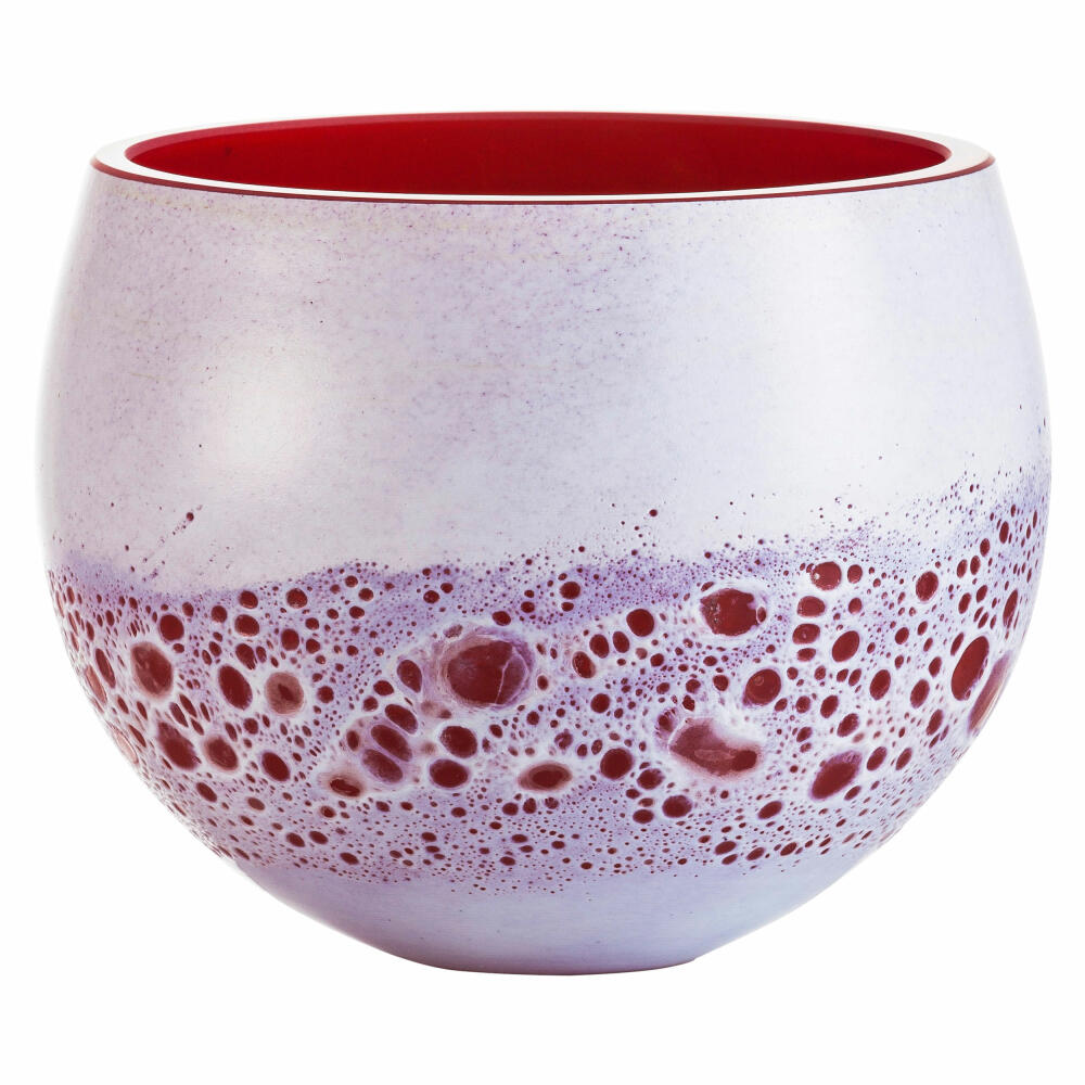 Eisch Schale Planets Seasons Herbst, Dekoschale, Dekovase, Kristallglas, Rot, Weiß, 13 cm, 71553033