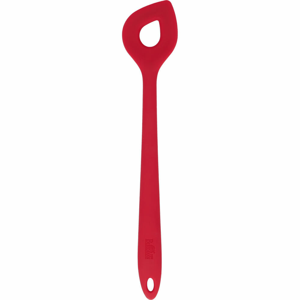 Birkmann Colour Kitchen Stirring Spoon, Cooking Spoon, Silicone with Metal Core, Red, 29.5 cm, 422254