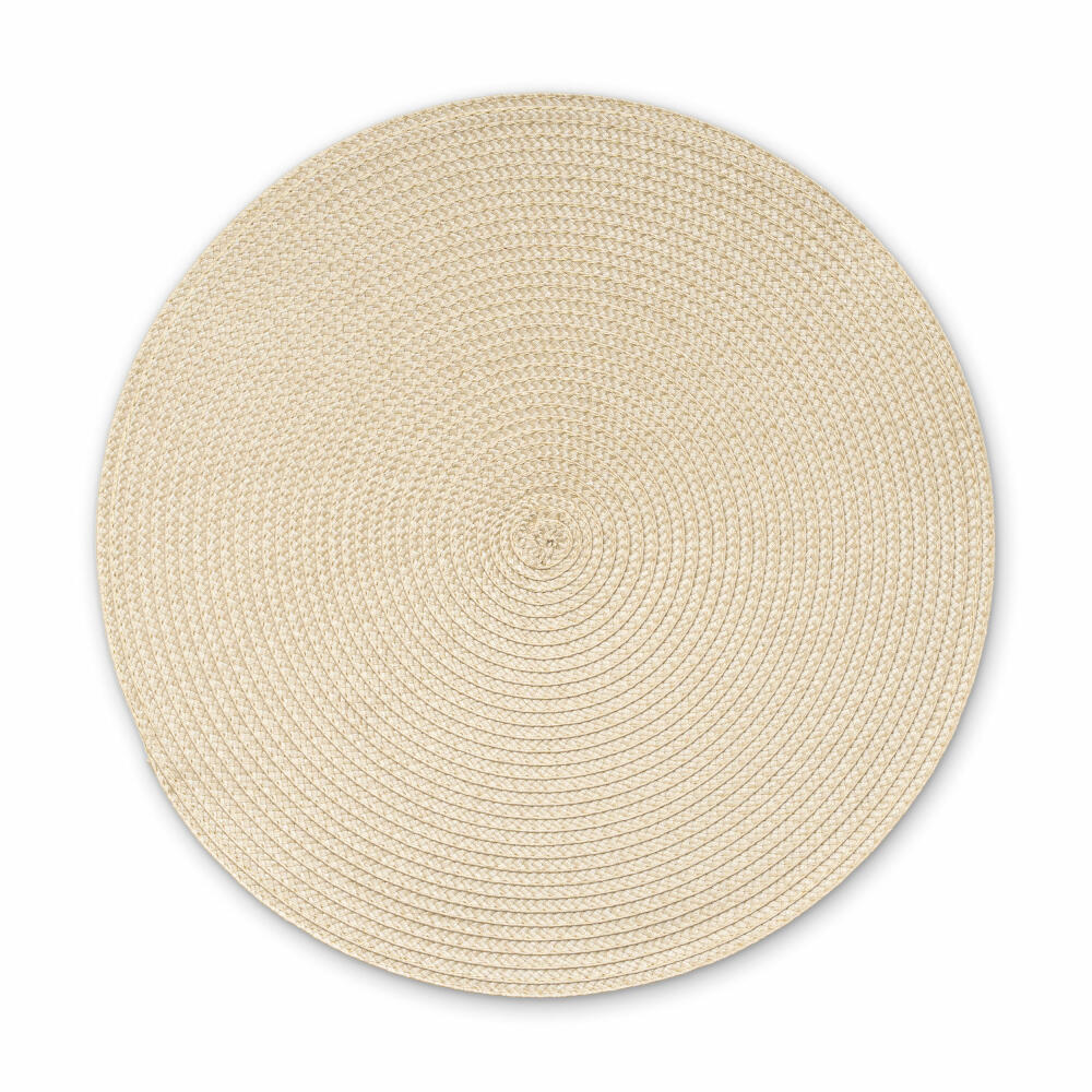 Continenta Round Placemat, Placemat, Placemat, Placemat, Synthetic Fiber, Natural, Ø 38 cm, 6626