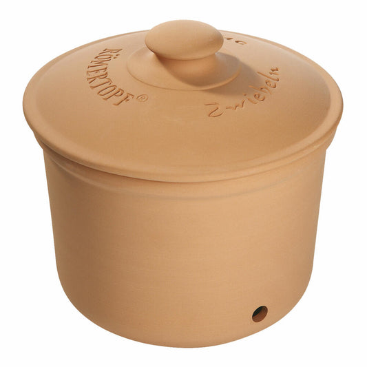 Römertopf storage pot onions, onion pot, storage container, for approx. 1.5 kg, natural clay, 41505