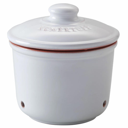 Römertopf Freshness Pot MINI, Storage Pot, Garlic Pot, Natural Clay, White, 0.6 L, 414 04