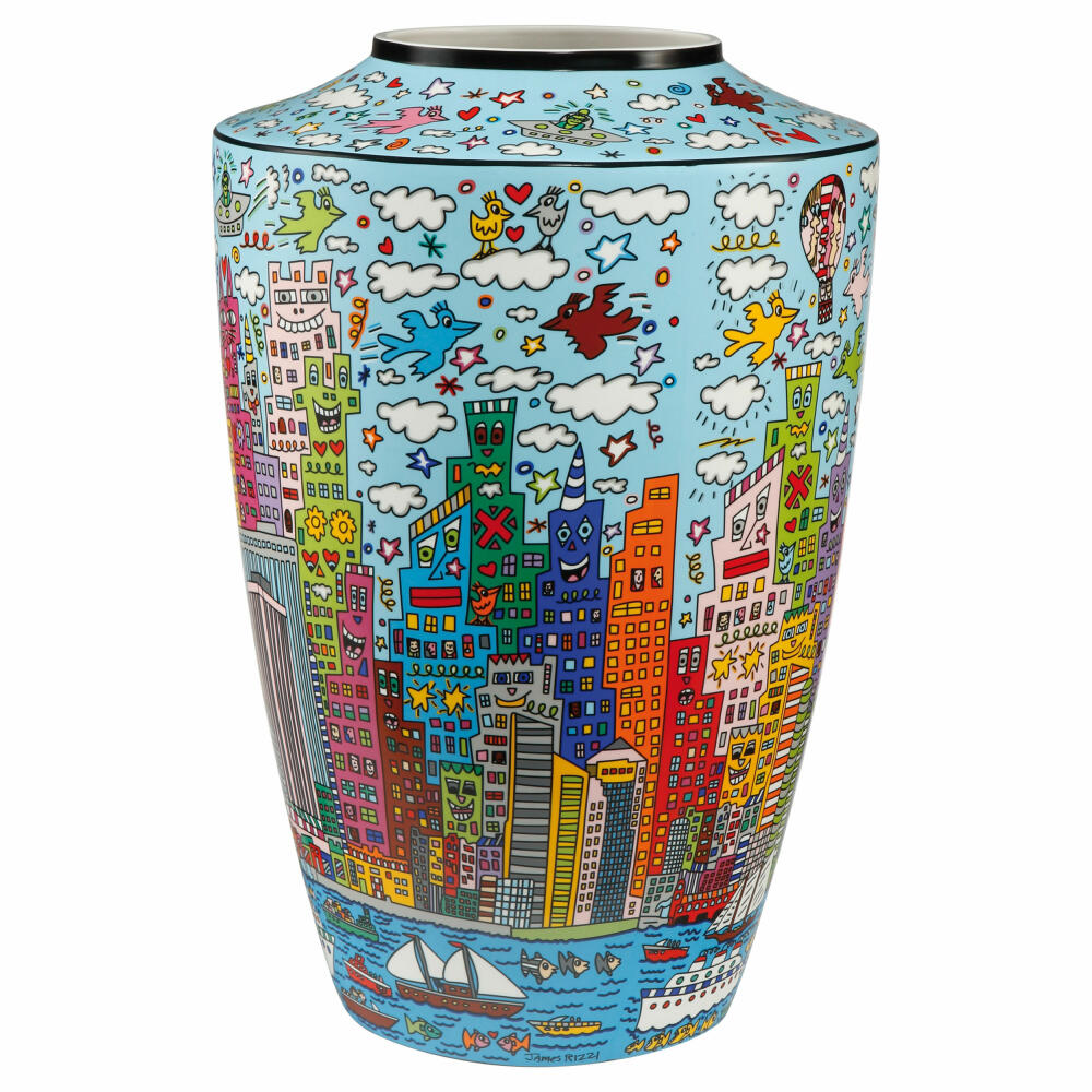 Goebel Vase James Rizzi - My New York City Day, Porzellan, Bunt, 41 cm, 26102511