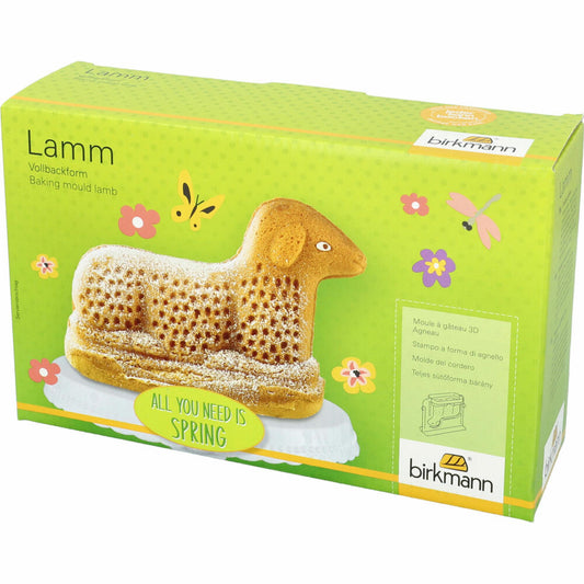 Birkmann 3D Baking Pan Lamb, Full Baking Pan, Cake Pan, Carbon Steel, 26.5 x 16.5 cm, 212022