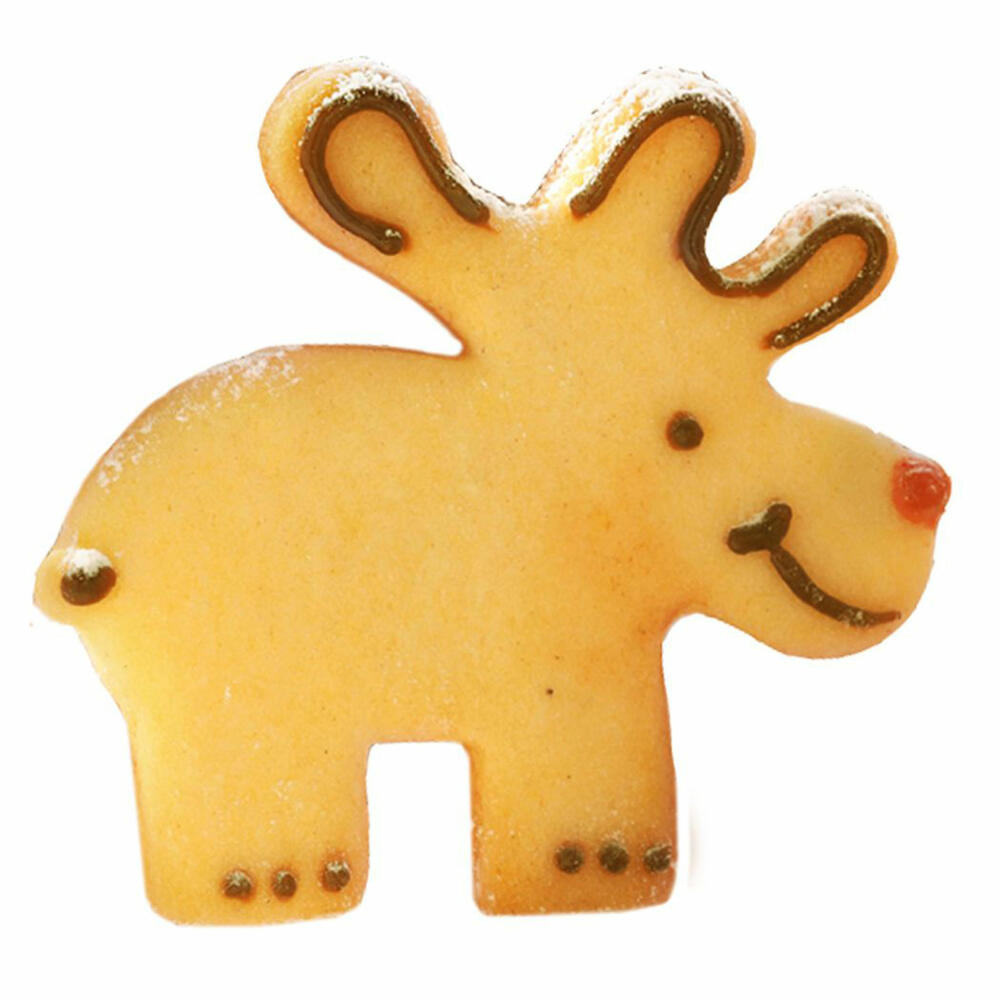 Birkmann Cookie Cutter Moose Small, Cookie Cutter, Cookie Mold, Biscuit, Cookies, Stainless Steel, 6.5 cm, 192478