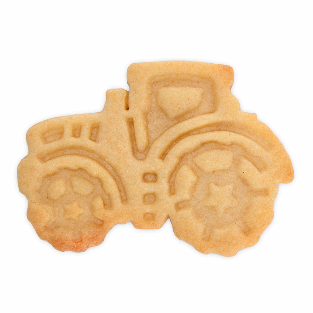 Städter embossed cookie cutter with ejector tractor, cookie cutter, cookie mold, biscuit, cookies, plastic, 6.5 cm, 171848