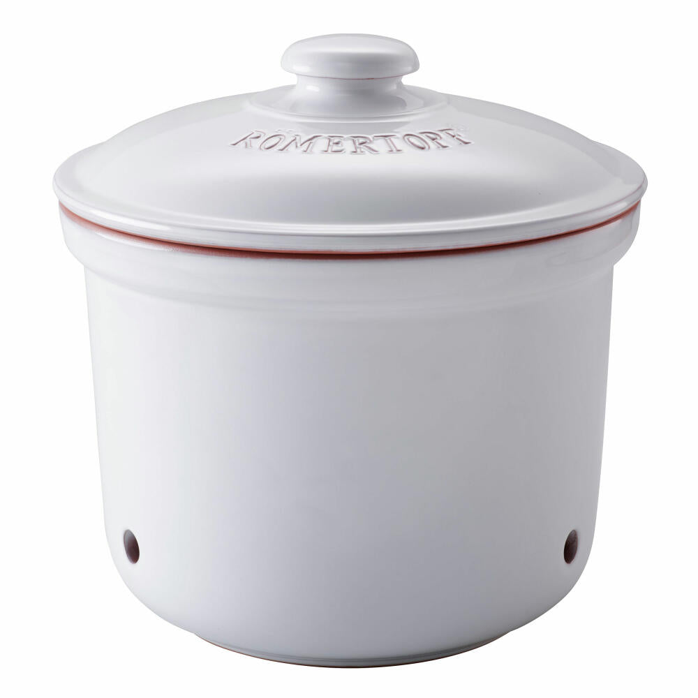 Römertopf Freshness Pot MAXI PLUS, Storage Pot, Potato Pot, Natural Clay, White, 5.5 L, 416 04