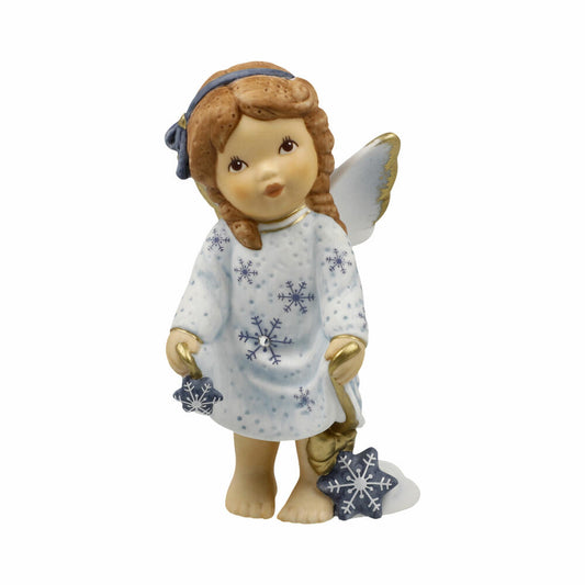 Goebel Angel Winter Magic, decorative figure, biscuit porcelain, colored, 10 cm, 11751071