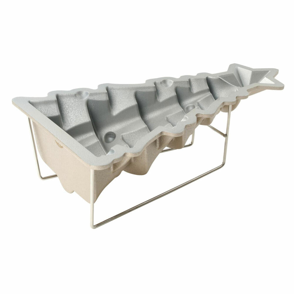 Dr. Oetker Christmas Tree Motif Baking Pan, White Christmas Baking, Baking Pan, Cast Aluminium, Cream Metallic, 1392