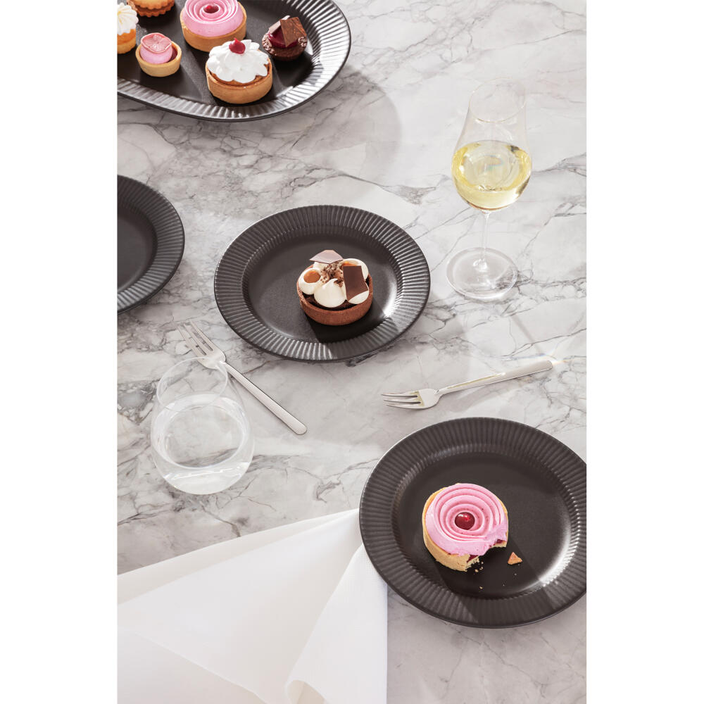 Eva Trio cake plate Legio Nova, plate, dessert plate, stoneware, black, 19 cm, 787217