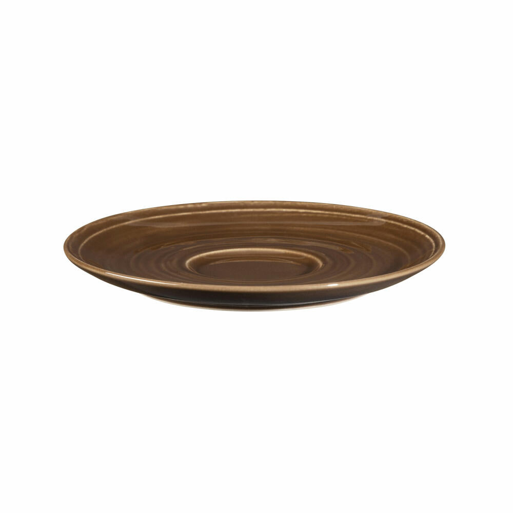 Seltmann Weiden Terra combination saucer large, saucer, porcelain, earth brown, Ø 16.1 cm, 001.765001