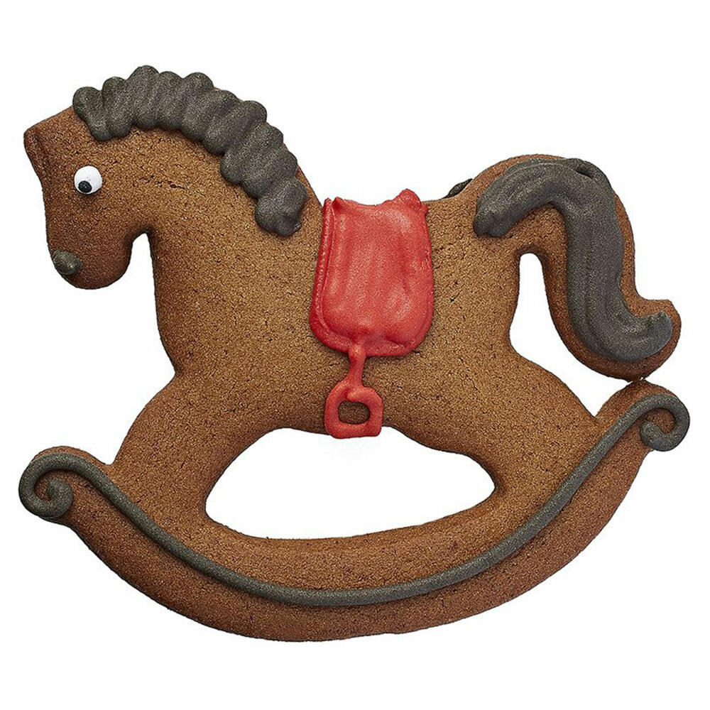 Birkmann AES rocking horse, cookie cutter, cookie mold, biscuit, cookies, stainless steel, 7 cm, 193475