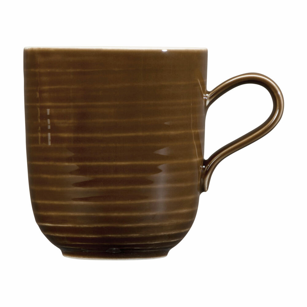 Seltmann Weiden Terra Becher, Kaffeebecher, Teetasse, Tasse, Porzellan, Erdbraun, 400 ml, 001.765003