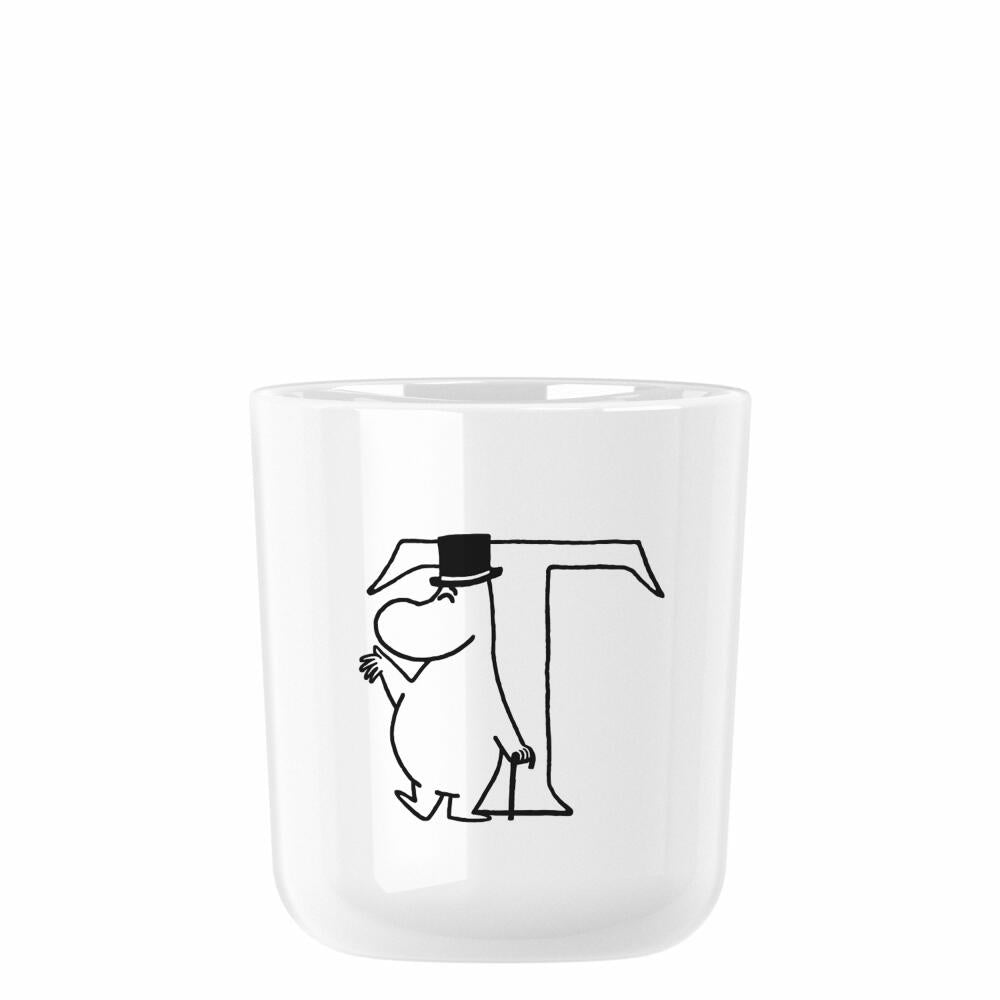 Rig-Tig Tasse Moomin ABC - T, Becher mit Buchstabe, Kunststoff, Weiß, 200 ml, Z00706-T