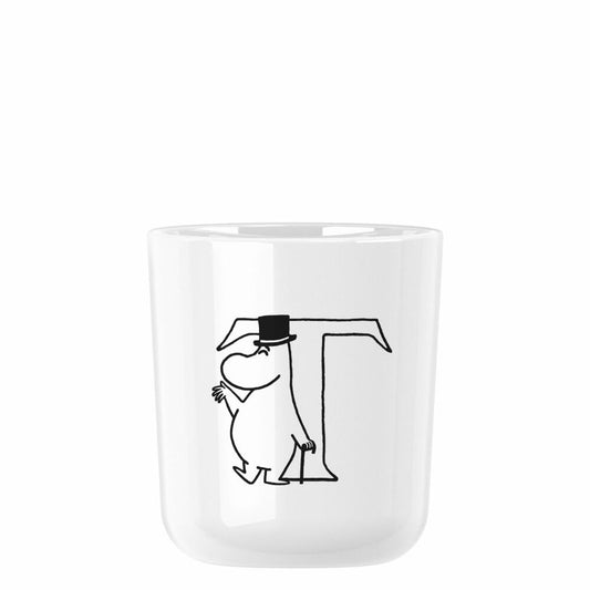 Rig-Tig Tasse Moomin ABC - T, Becher mit Buchstabe, Kunststoff, Weiß, 200 ml, Z00706-T