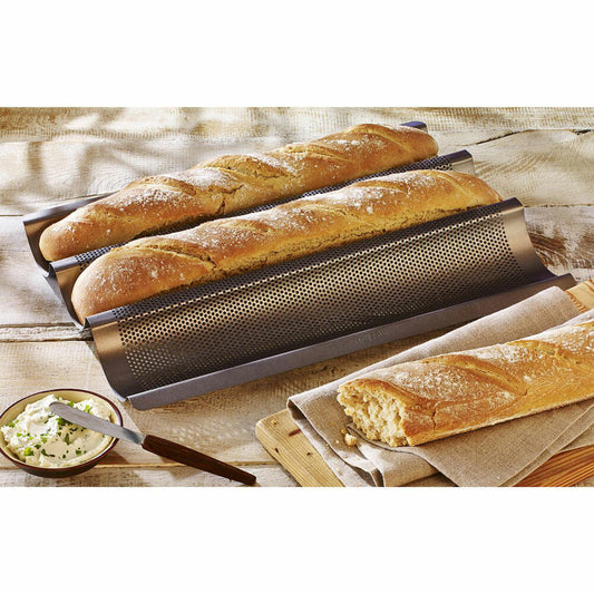 Birkmann baguette tray, baguette tray, baking tubes, baking accessories, non-stick, 38 cm, 210141