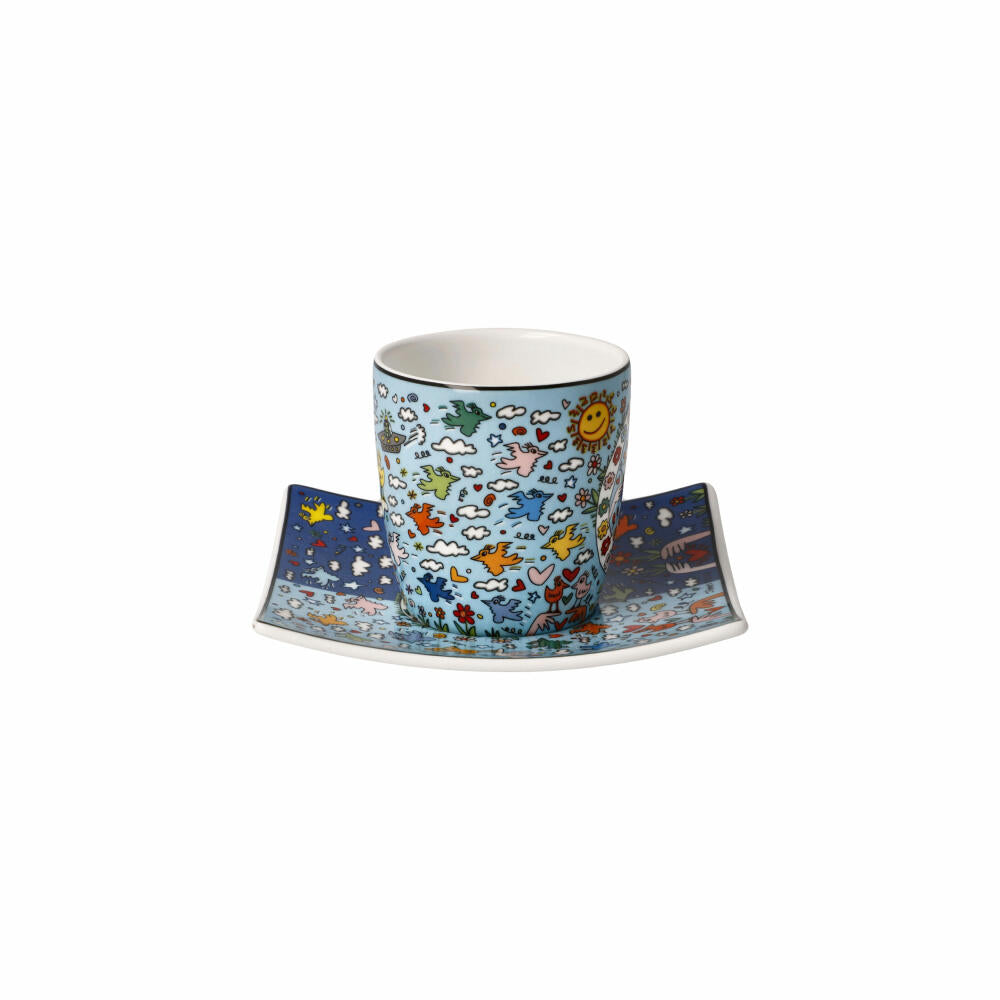 Goebel espresso cup James Rizzi - Give Peace a Chance, Fine Bone China, colorful, 0.1 L, 26102741