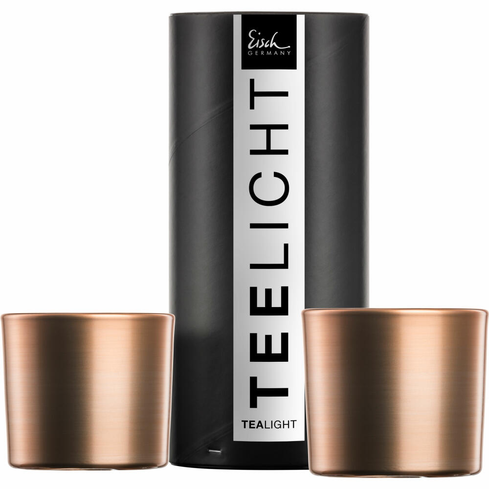 Eisch tealights Kaya, set of 2, tealight holder, tealight cup, copper, H 7.8 cm, 77325178