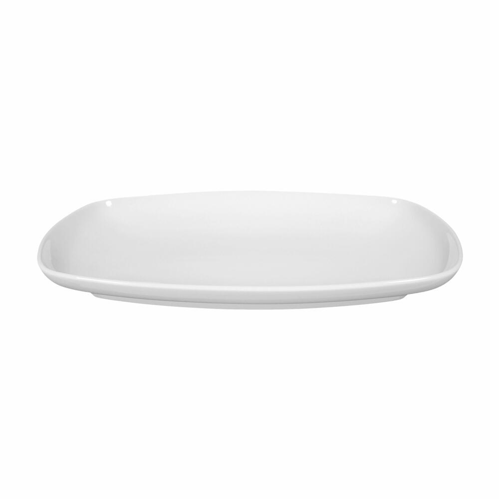 Seltmann Weiden Lido Square Plate, Serving Plate, Serving Plate, Porcelain, White, 25 x 16.3 cm, 001.764557