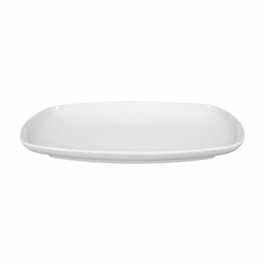 Seltmann Weiden Lido Platte Eckig, Servierplatte, Servierteller, Porzellan, Weiß, 25 x 16.3 cm, 001.764557