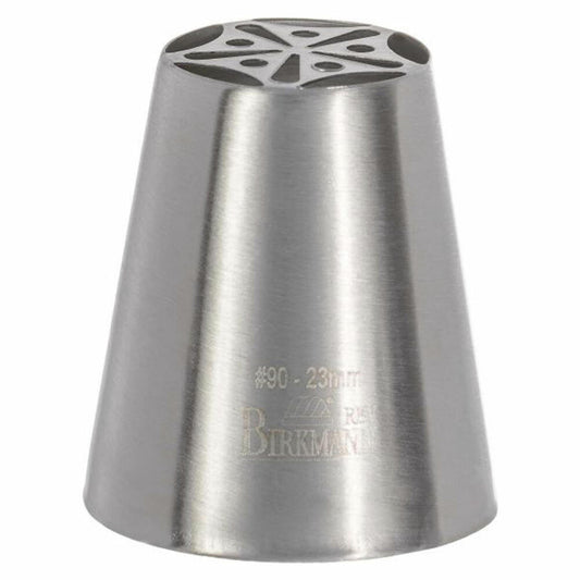 Birkmann flower nozzle #90, piping nozzle, decorating nozzle, baking accessories, stainless steel, Ø 2.3 cm, 411517