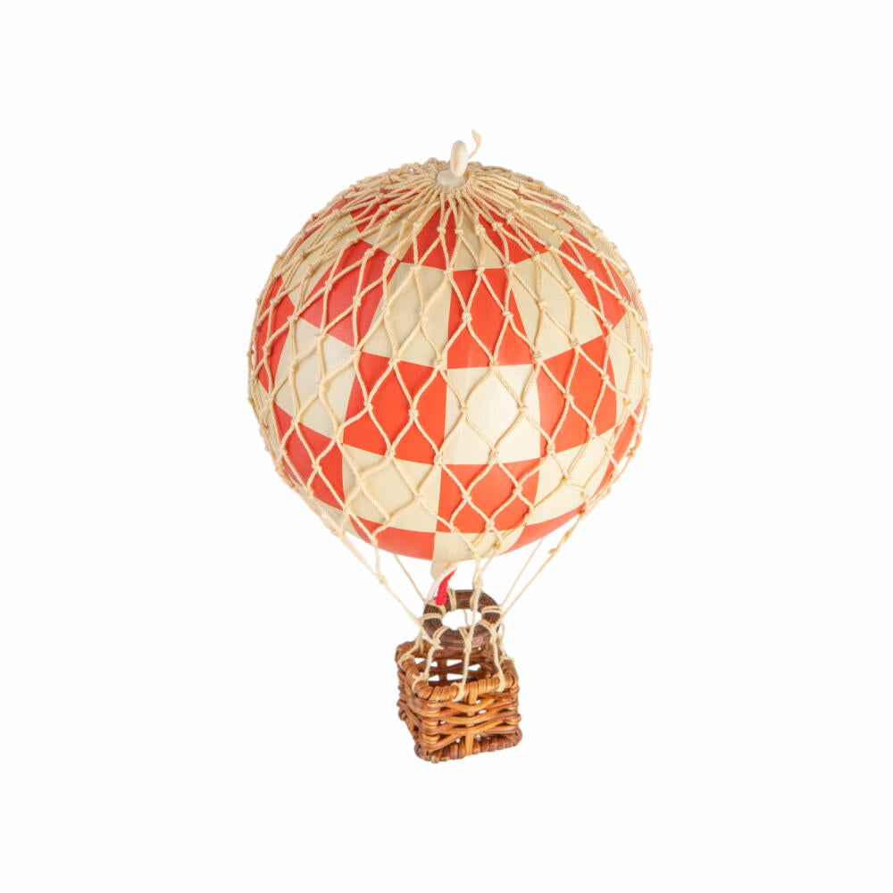 Authentic Models Hängedekoration Floating in the Skies Check Red, Ballon, Rattan / Papier / Kunststoff, AP160CR