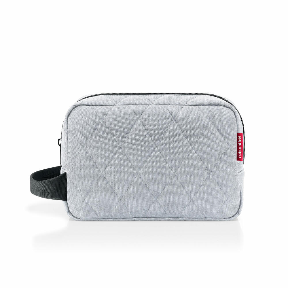 reisenthel cosmeticpouch M, toiletry bag, cosmetic bag, Rhombus Light Grey, 3 L, BH7060