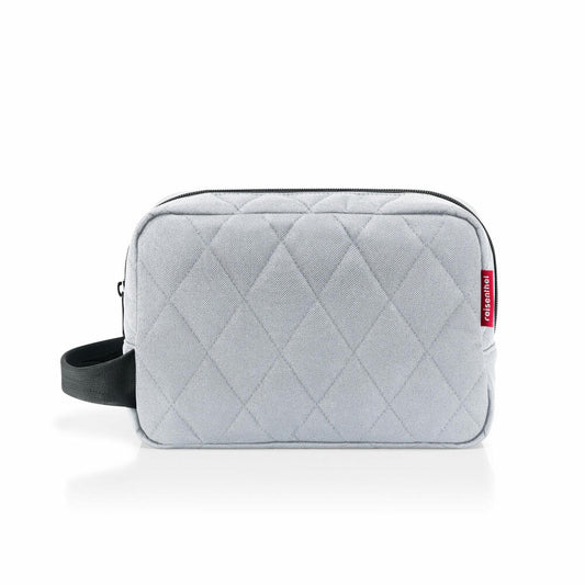 reisenthel cosmeticpouch M, toiletry bag, cosmetic bag, Rhombus Light Grey, 3 L, BH7060