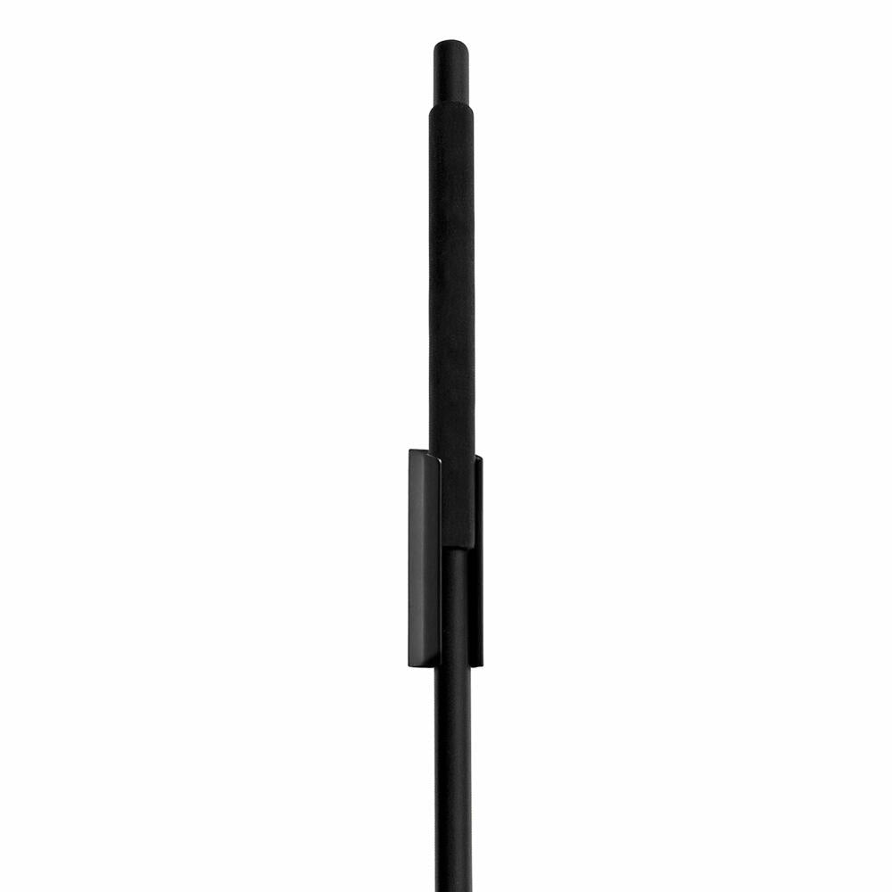 Blomus floor wiper Modo with holder, bathroom wiper, sliding wiper, powder-coated steel, bamboo, silicone, black, 36 cm wiping width, 69258